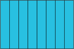 Cerulean-Blue Rectangle Fraction 8:8