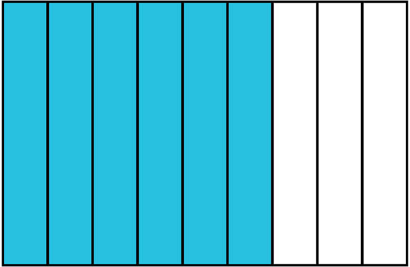 Cerulean-Blue Rectangle Fraction 6:9
