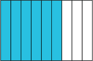 Cerulean-Blue Rectangle Fraction 6:9