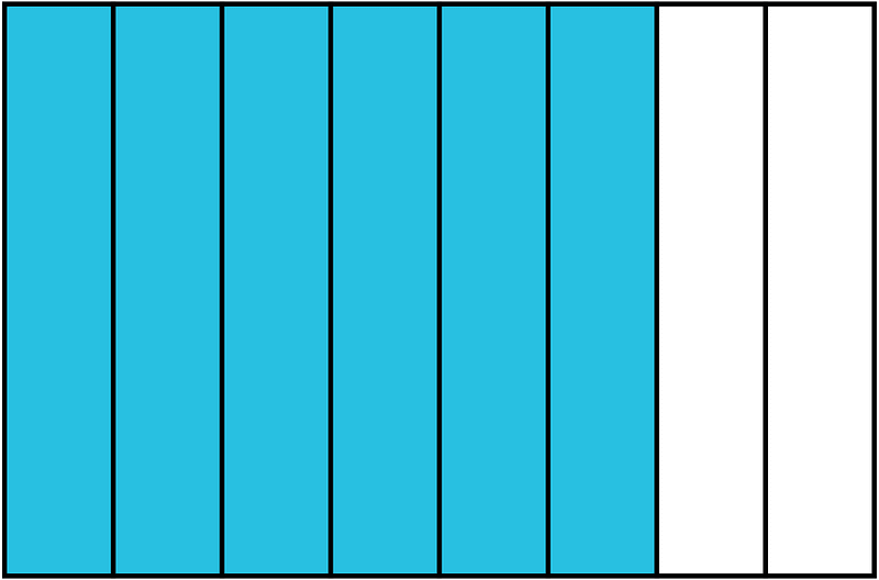 Cerulean-Blue Rectangle Fraction 6:8