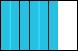 Cerulean-Blue Rectangle Fraction 6:8