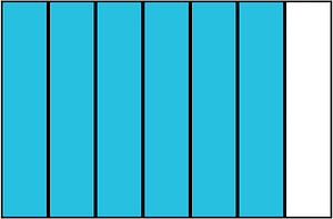 Cerulean-Blue Rectangle Fraction 6:7