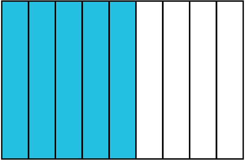 Cerulean-Blue Rectangle Fraction 5:9