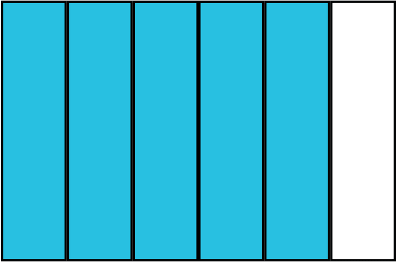 Cerulean-Blue Rectangle Fraction 5:6