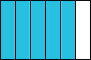 Cerulean-Blue Rectangle Fraction 5:6