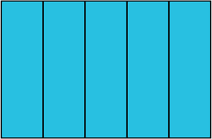 Cerulean-Blue Rectangle Fraction 5:5