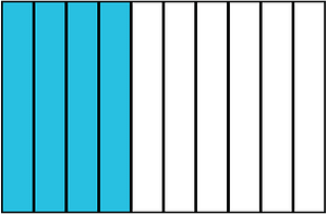 Cerulean-Blue Rectangle Fraction 4:10