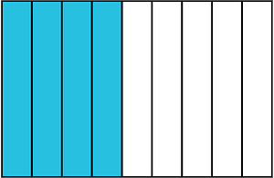 Cerulean-Blue Rectangle Fraction 4:9