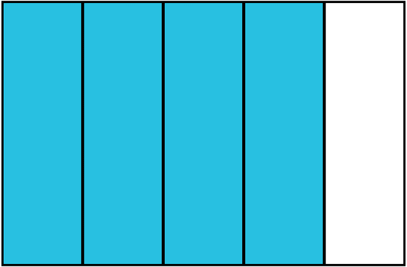 Cerulean-Blue Rectangle Fraction 4:5