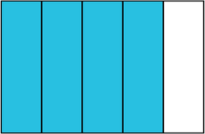 Cerulean-Blue Rectangle Fraction 4:5