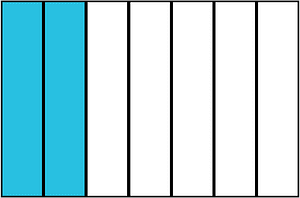 Cerulean-Blue Rectangle Fraction 2:7