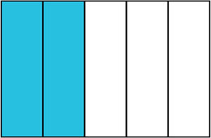 Cerulean-Blue Rectangle Fraction 2:5