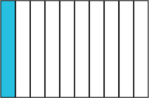 Cerulean-Blue Rectangle Fraction 1:10