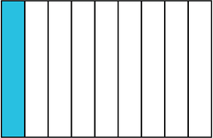 Cerulean-Blue Rectangle Fraction 1:9