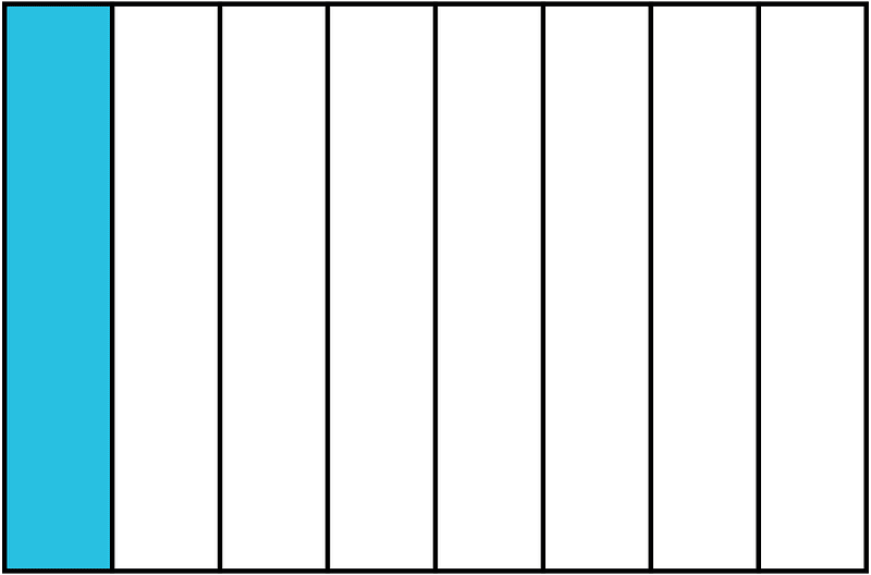 Cerulean-Blue Rectangle Fraction 1:8