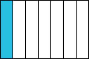 Cerulean-Blue Rectangle Fraction 1:7