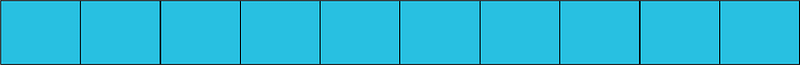 Cerulean-Blue Rectangle Fraction 10:10