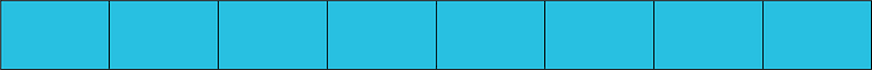 Cerulean-Blue Rectangle Fraction 8:8