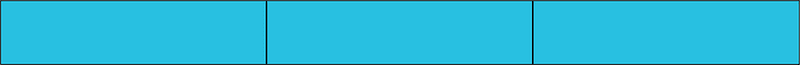Cerulean-Blue Rectangle Fraction 3:3