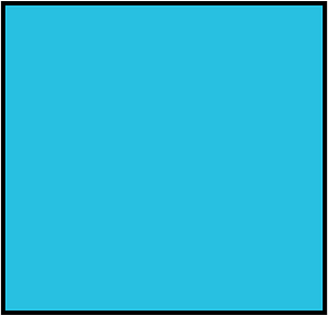 Cerulean-Blue Rectangle Fraction 1:1