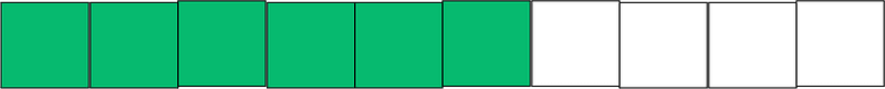 Green Rectangle Fraction 6:10