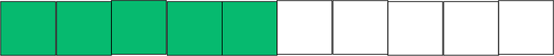 Green Rectangle Fraction 5:10