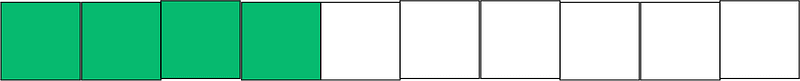 Green Rectangle Fraction 4:10