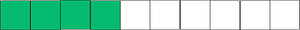 Green Rectangle Fraction 4:10