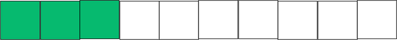Green Rectangle Fraction 3:10
