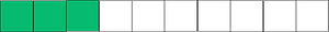 Green Rectangle Fraction 3:10