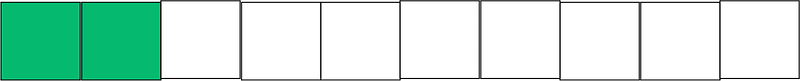 Green Rectangle Fraction 2:10