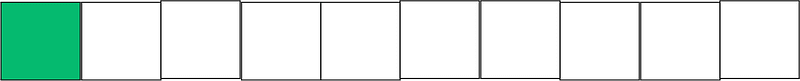 Green Rectangle Fraction 1:10