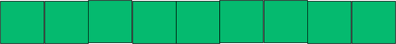 Green Rectangle Fraction 9:9