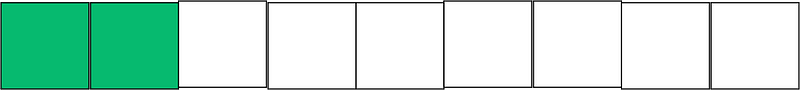 Green Rectangle Fraction 2:9