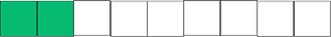Green Rectangle Fraction 2:9