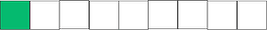 Green Rectangle Fraction 1:9
