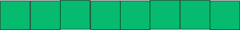 Green Rectangle Fraction 8:8