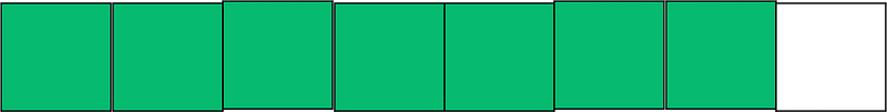 Green Rectangle Fraction 7:8