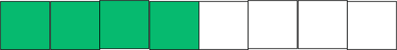 Green Rectangle Fraction 4:8