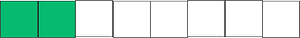 Green Rectangle Fraction 2:8