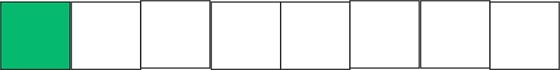 Green Rectangle Fraction 1:8
