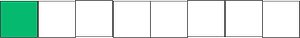 Green Rectangle Fraction 1:8