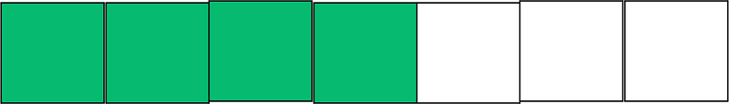 Green Rectangle Fraction 4:7