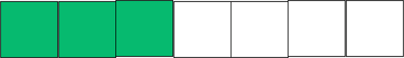 Green Rectangle Fraction 3:7