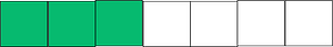 Green Rectangle Fraction 3:7
