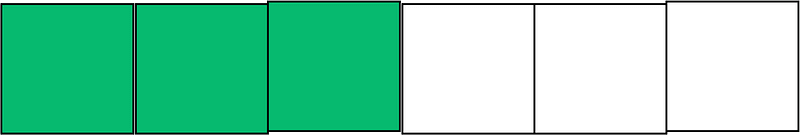 Green Rectangle Fraction 3:6
