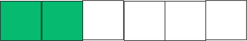 Green Rectangle Fraction 2:6