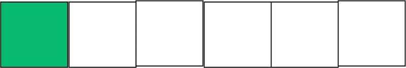 Green Rectangle Fraction 1:6