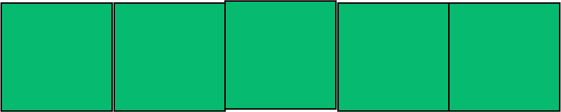 Green Rectangle Fraction 5:5