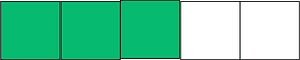 Green Rectangle Fraction 3:5